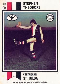 1974 Scanlens VFL #80 Stephen Theodore Front